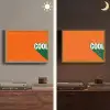 Cool - Oranje - Groen Light Box met batterij (Wandlamp) middel -sfeer3