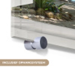 Doorkijk - Boom - Zee - Palmboom - Heuvels - Strand - Blauw plexiglas 5mm klein -zzsysteem_NL