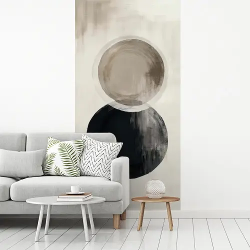 Cirkels - Vorm - Beige - Abstract fotobehang vinyl groot -woonkamer