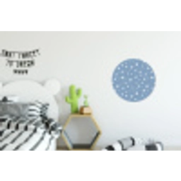 Sterretjes - Patroon - Blauw Wandcirkel aluminium klein 190 -kinderkamer