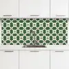 Tegel - Klassiek - Groen keuken achterwand 2 middel 871 -3d