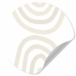 Regenboog - Pastel - Design - Abstract Wandcirkel behangsticker klein -3d