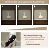 Eend - Konijnoren - Grijs Light Box met batterij (Wandlamp) middel -USP_dimbaarNL