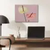 Bloemen - Anthuriums - Geel - Roze PET vilt klein -sfeer5
