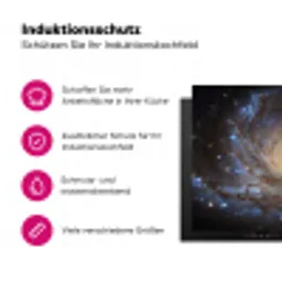 Kosmos - Sterrenstelsel - Donker Inductie beschermer vinyl 3mm klein -zzzzzzz-lf-ups