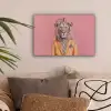 Leeuw - Pak - Geruit - Bril canvas 2cm klein -sfeer1