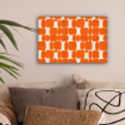 Patroon - Retro - Oranje canvas 2cm klein 34 -sfeer1