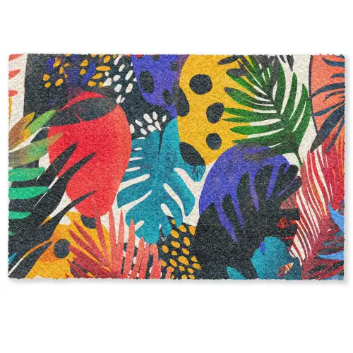 Bladeren - Vormen - Abstract - Kleurrijk Deurmat klein -zkaufland3d