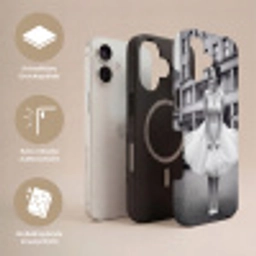 Retro - Vrouw - Zwart - Wit Toughcase MagSafe Apple iPhone 17 klein -USP_Lagen_DE