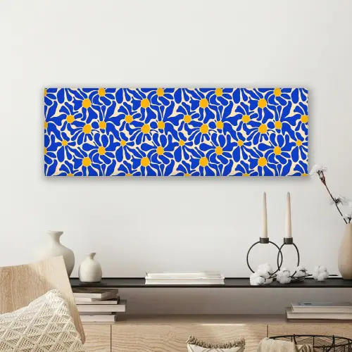 Abstract - Bloem - Blauw canvas 2cm klein 828 -sfeer6