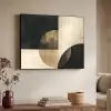 Abstract - Geometrische vormen - Zwart - Goud Textielframe zwart klein -sfeer3