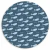 Klein - Oceaan - Golven - Blauw Wandcirkel plexiglas klein 852 -3d