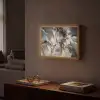 Grijs - Luxe  - Goud - Marmer Light Box met batterij (Wandlamp) middel -sfeer1