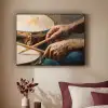 Drumstokken - Olieverf - Man Textielframe zwart klein -sfeer1