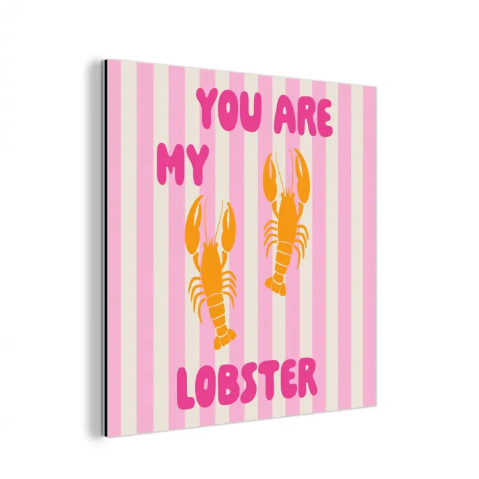 Lobster - Love - Valentijn aluminium wit klein -3d