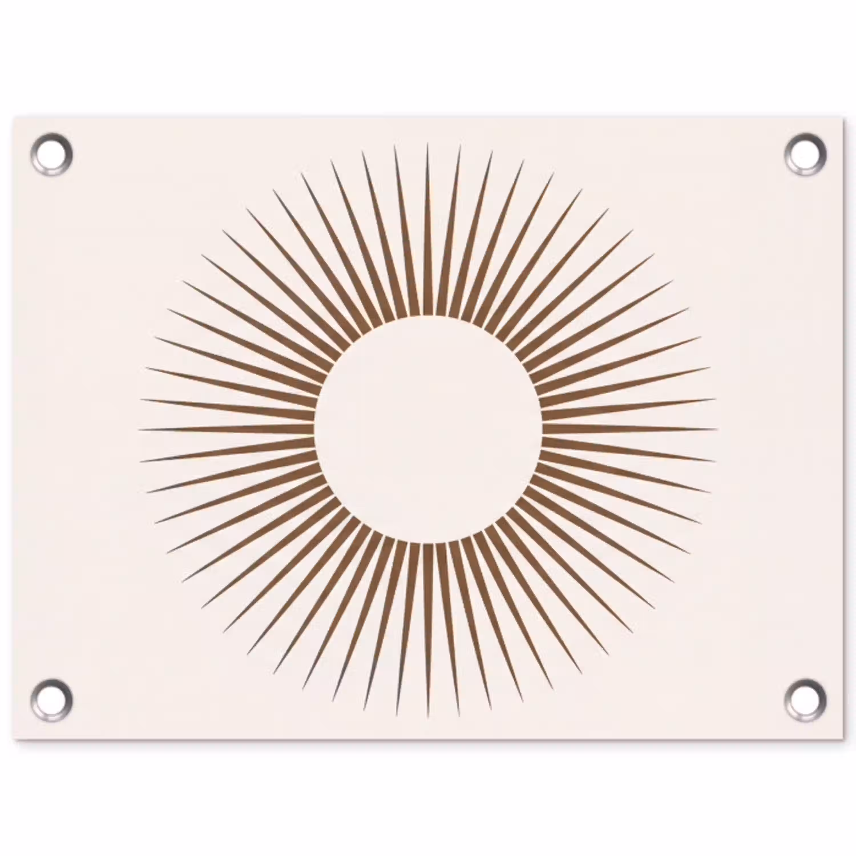 Abstract - Zon - Symbool - Modern - Beige tuinposter los doek klein -3d