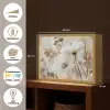 Bloemen - Winter - Wit - Sneeuw - Beige Light Box met batterij (Wandlamp) middel -USP_websiteoverzichtNL