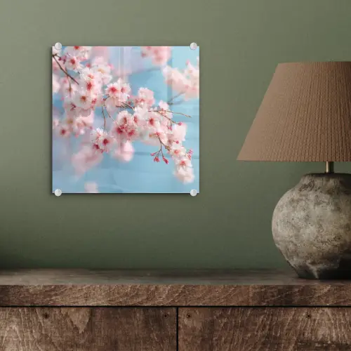 Takken - Bloesems - Roze plexiglas 5mm klein -sfeer3