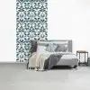 Flora - Modern - Blauw fotobehang vinyl groot 64 -slaapkamer