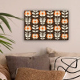 Bloemen - Retro - Bruin canvas 2cm klein 34 -sfeer1