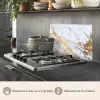 Marmer - Goud - Wit - Luxe - Marmerlook - Glitter keuken achterwand spatscherm klein -usp_FR