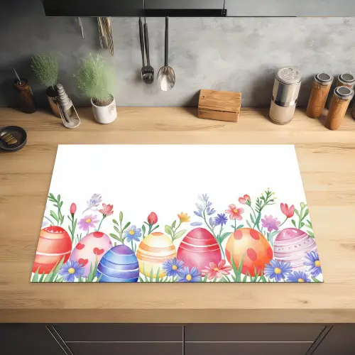 Bloementuin - Kleurrijk - Eieren Inductie beschermer vinyl 3mm klein -sfeer5