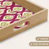 Retro - Floraal - Paars Dienblad Rechthoek middel 911 -USP_HandgreepEN