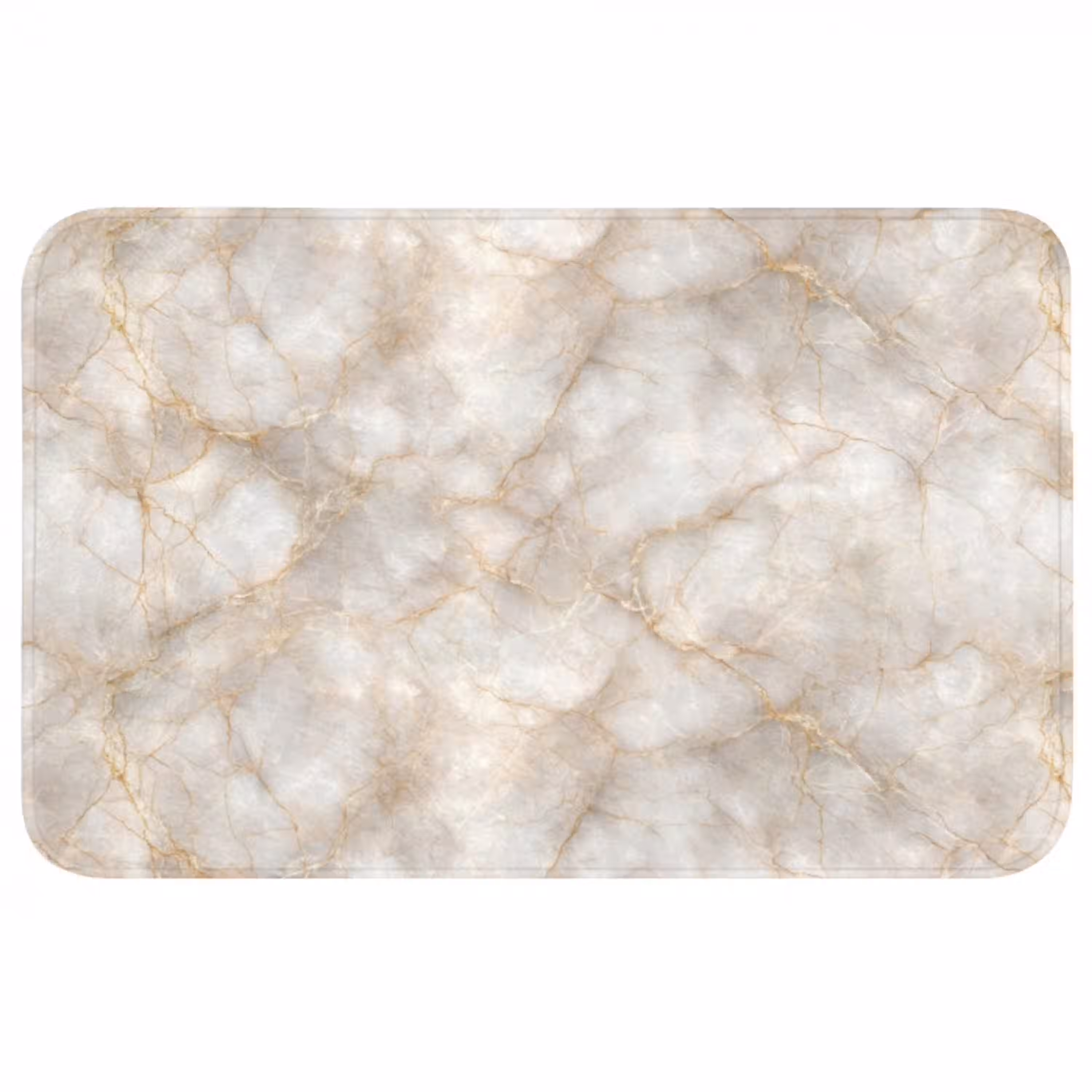 Zandkleurig - Marmer - Natuursteen Badmat middel 997 -3d