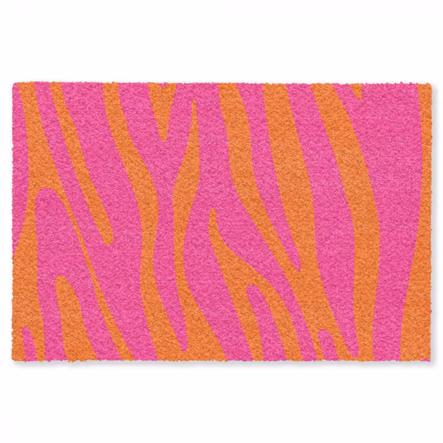 Fußmatte - Zebramuster - Rosa - Orange - Tiermuster