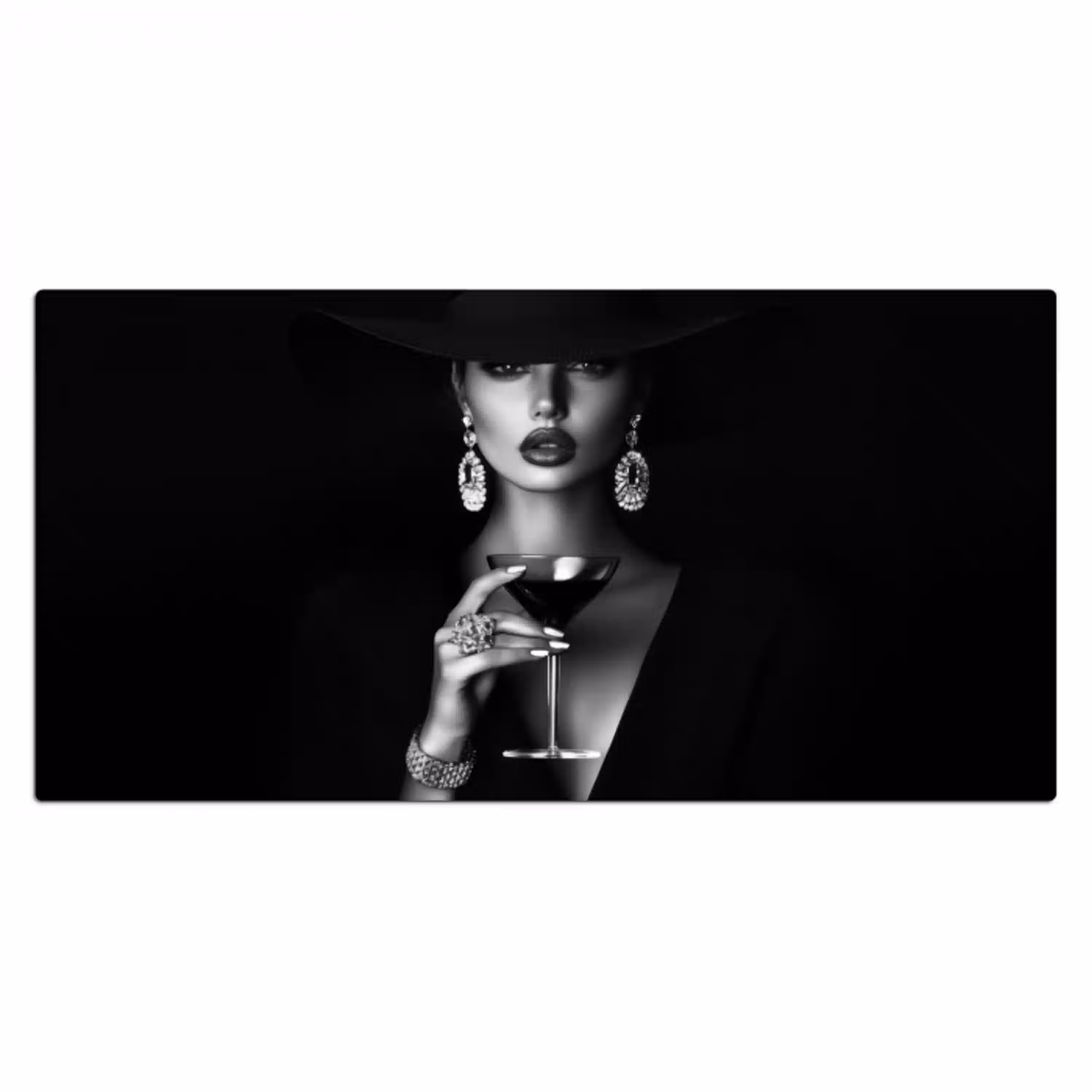 Vrouw - Cocktail - Chic Muismat XXL klein -3d_leeg