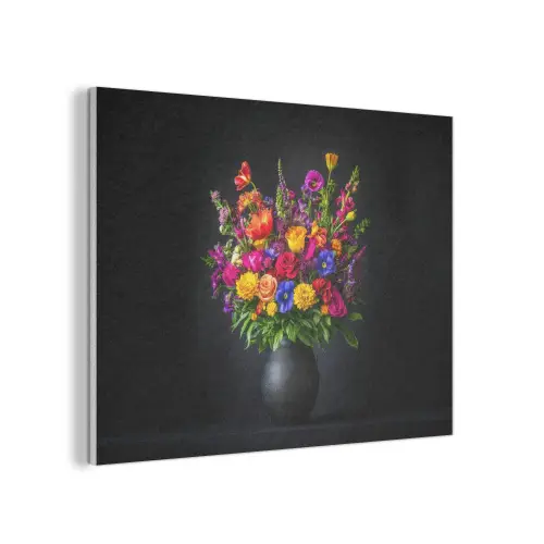 Felgekleurd - Bloemen - Vaas PET vilt klein -3d
