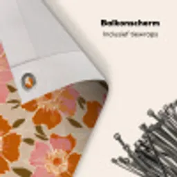 Bloemen - Motief - Retro Balkonbeschermer Duitsland klein 596 -closeup_NL