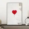 Ballon - Rood - Hart canvas 2cm klein -sfeer6
