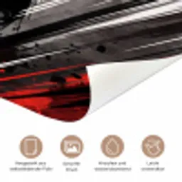 Kart - Coureur - Snelheid - Rood deurposter klein -tcloseup_DE