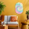 Pasteltinten - Tie dye - Roze Wandcirkel Ovaal Forex klein -sfeer4