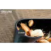 Bloemen - Goud - Graffiti - Zwart - Abstract Placemat vinyl groot -closeup