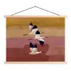 Vogels - Snavel - Abstract textielposter latten blank klein -3d