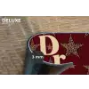 Sterren - Luipaardprint - Dream - Bordeaux Placemat vinyl groot -closeup
