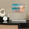 Zonsondergang - Strand - Zee - Zomer - Blauw poster papier klein -sfeer1