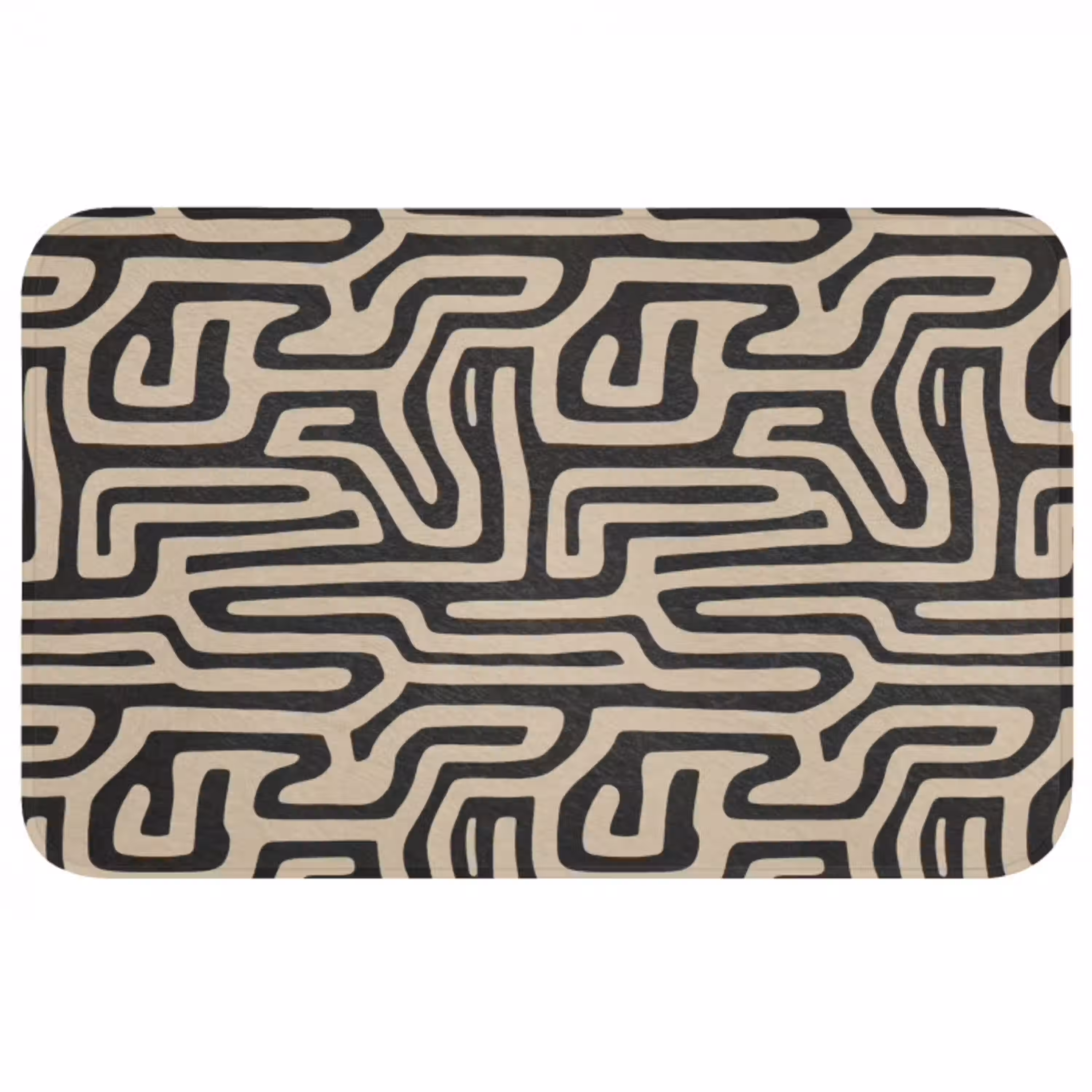Grafisch - Lijnen - Zwart WCmat middel 1009 -3d