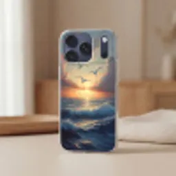 Meeuwen - Zonsondergang - Zee - Wolken Telefoonhoesje iPhone 17 Pro Max klein -sfeer2
