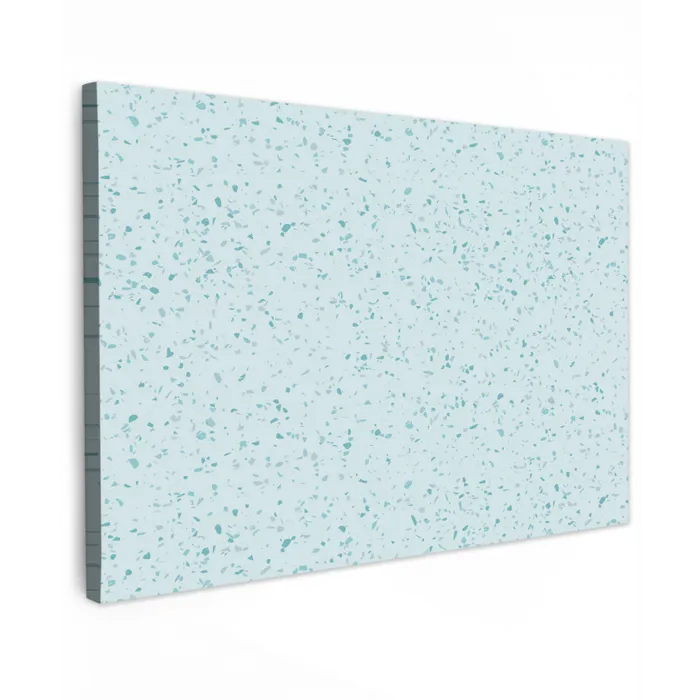 Terrazzo - Patroon - Kleurrijk - Baby Blauw Tuinposter op houten frame 2 cm dik klein 845 -3d