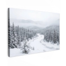 Rivier - Bevroren - Landschap - Winter canvas 2cm klein -z3d