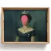 Kroon - Roze druipend verf - Portret Dienblad Rechthoek middel -z3d_shopping