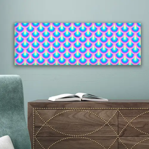 Patroon - Regenboogwaaier - Neon canvas 2cm klein 828 -sfeer4