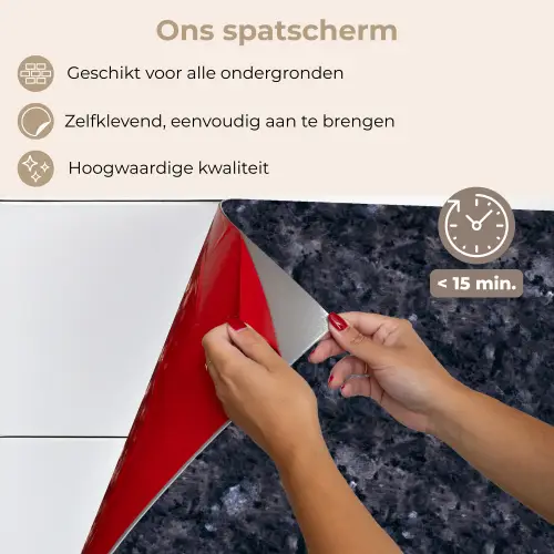 Grijs - Zwart - Patroon keuken achterwand spatscherm klein 900 -spatscherm_NL