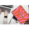 Zebraprint - Grafisch - COOL - Oranje laptophoes neopreen klein -bureau