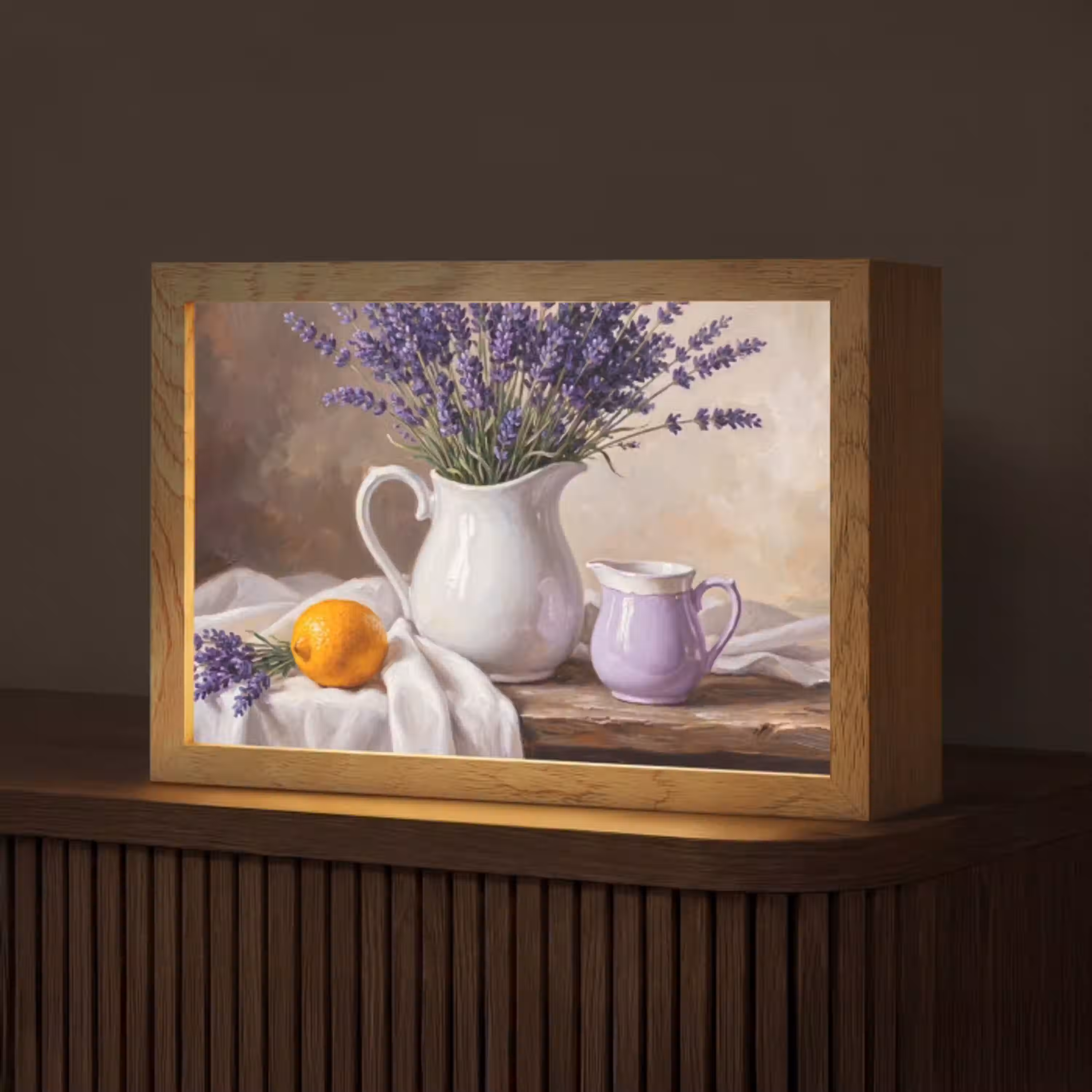 Bloemen - Stilleven - Paars Light Box met kabel (Tafellamp) klein -z3d_website