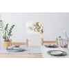 Bloem - Hout - Tarwe Muursticker klein -eettafel