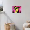 Hond - Zonnebril - Roze - Art tuinposter los doek klein -sfeer8